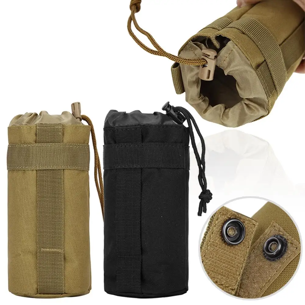 Outdoor Tactical Water Bottle Bag Military Hiking Belt Holder Kettle Pouch Bag 