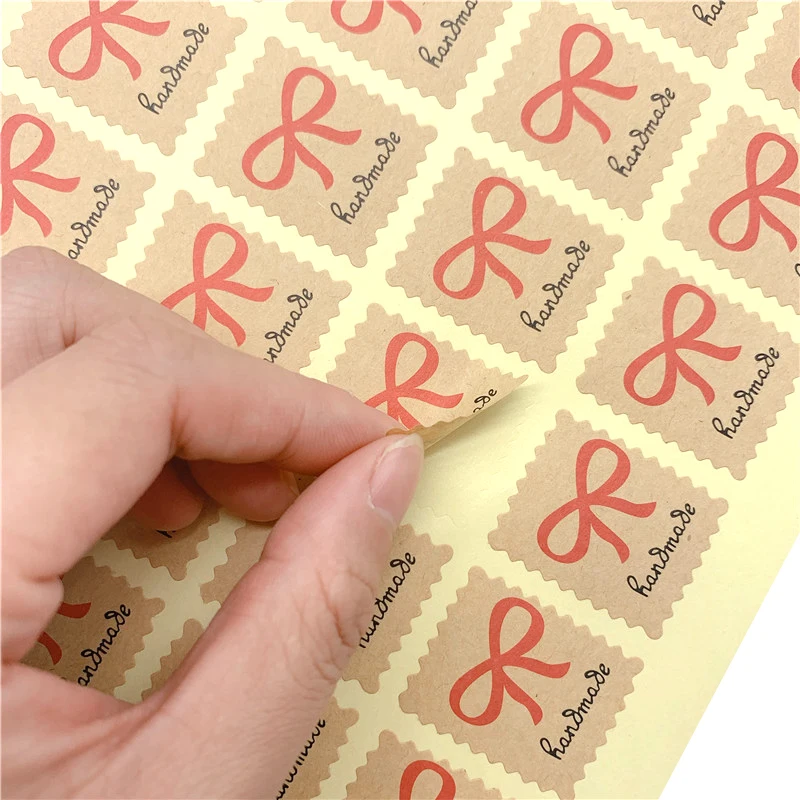 

100pcs/pack Two Design Options Sealing Stickers Scrapbooking Cute Stickers Handmade With Bow Wedding Birthday Gifts