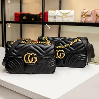 

Ins Fashion Wild Water Ripple Shoulder Small Square Bag 2020 New Korean Bag Female Version of The Leather Crossbody Bag