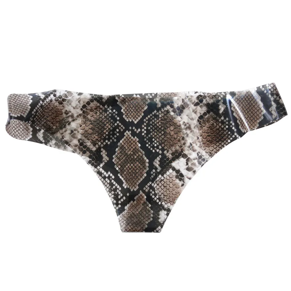 

Plus Size Latex Snake Camo Low-Rise G-string Seamless Micro Thong T-Back G string Erotic Lingerie Thongs Gay Wear Stage F20