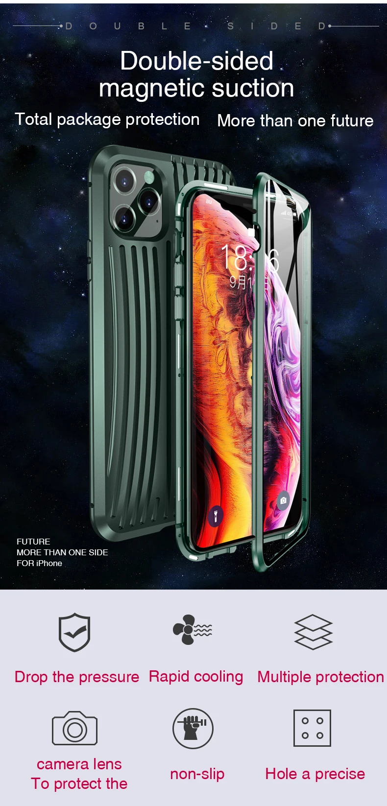 360 Защитный Магнитный чехол для телефона для iPhone 11 Pro Max 7 8 Plus X XS XR XSMax двусторонний чехол из закаленного стекла металлический чехол для костюма
