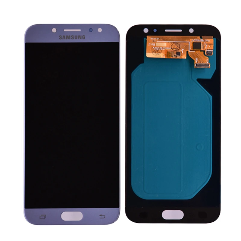 Light blue Супер Amoled для samsung Galaxy J7 Pro J730 J730F ЖК-дисплей и кодирующий преобразователь сенсорного экрана в сборе - Цвет: Light blue