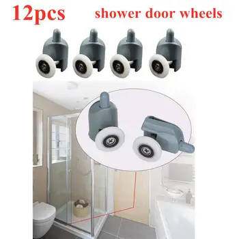 

12PCS 25mm Shower Door Roller Wheel Door Runners Shower Door Wheels Sliding Enclosure Rollers - 6 Upper Wheel And 6 Bottom Wheel