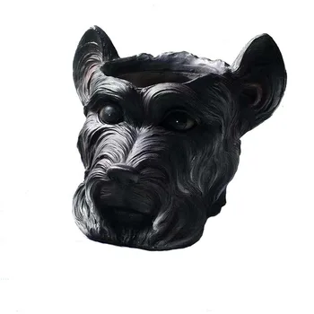 

YeFine original resin animal personality dog flower pot for small plant reproduction in office or home decoration