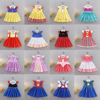 

Little Girl Dress Cartoon Girl Party Dress Minnie Alice Snow White Princess Halloween Costume Cosplay Costume Kids Clothing 2-6Y