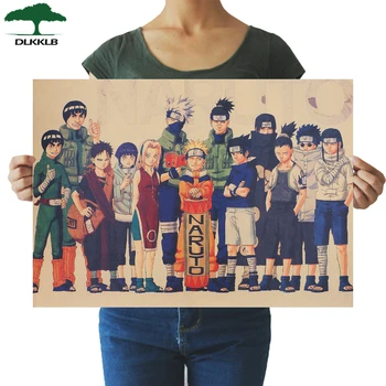 

DLKKLB Classic Cartoon Naruto Bars Drawing Poster Adornment Vintage Room Decor Poster Retro Wall Sticker 50X35cm Decor paintings