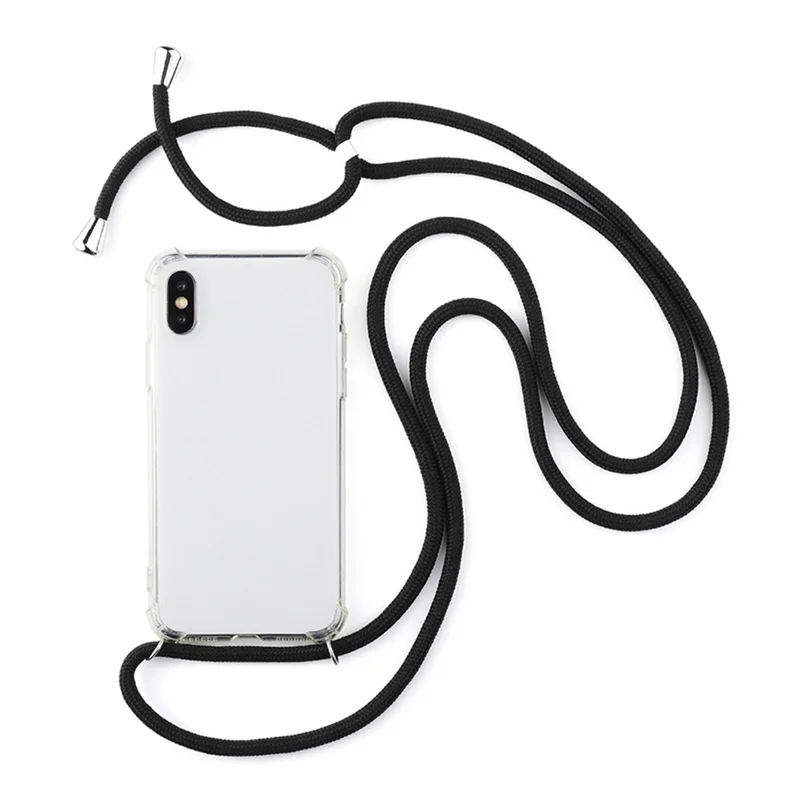 Прозрачный ТПУ чехол для телефона с ремешком на шнурке, шнур через плечо, регулируемый для iphone 6 7 8 plus x xs xr xs max 5 5S SE чехол s - Цвет: G