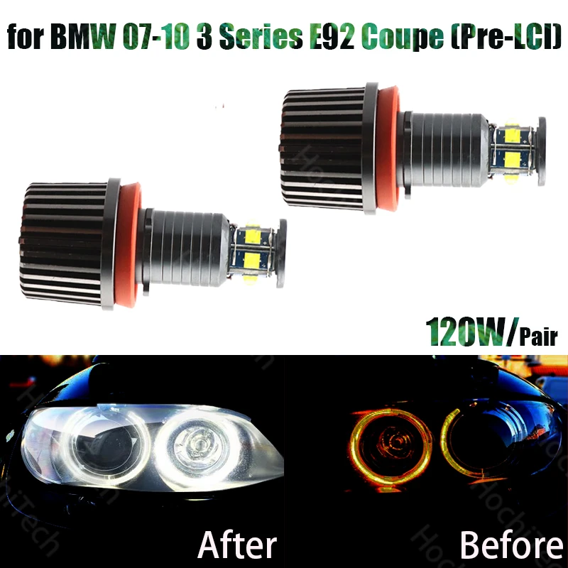 

Высокая мощность canbus 120W6000K белый светодиод angel eye halo ring Led marker для BMW 2007-2010 3 серии E92 Coupe (Pre-LCI) супер яркий
