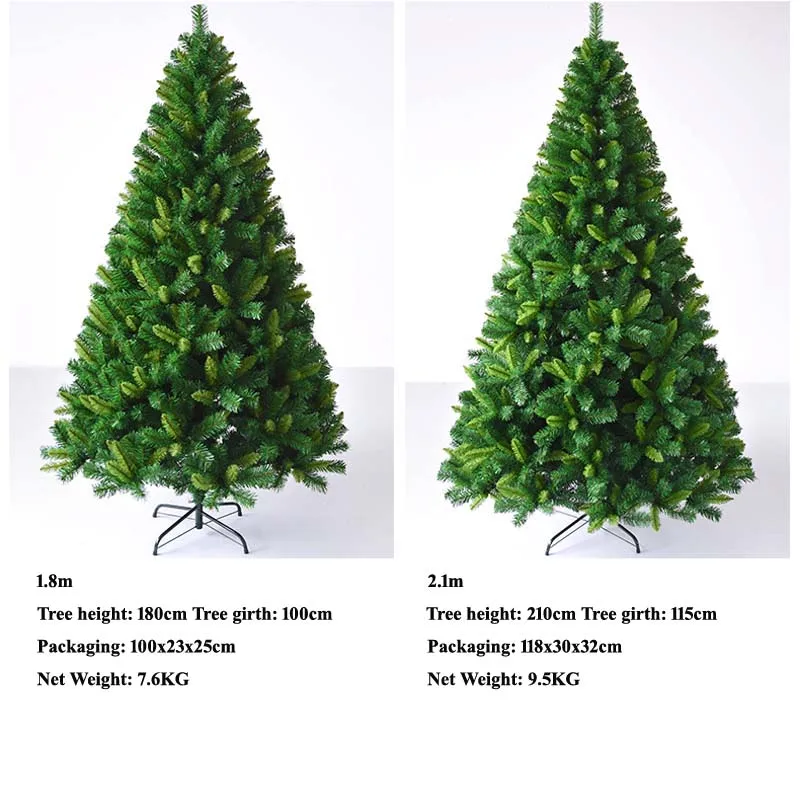 1,2 м 1,5 м 1,8 м 2,1 М 2,4 м безвредный ПВХ для окружающей среды смешанные листья Автоматическая Рождественская елка