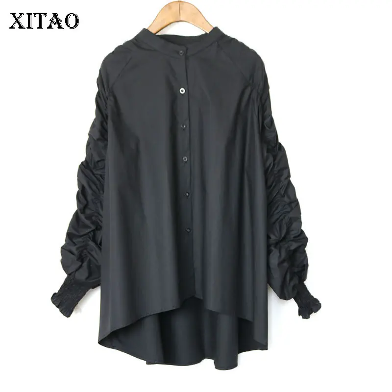 XITAO необычная плиссированная блузка модная новинка 2019 Зимняя Повседневная