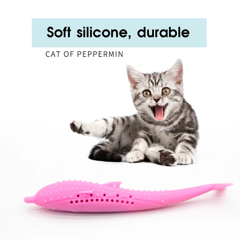 

Soft Silicone Mint Cat Toothbrush Fish Cat Toy Catnip Pillow Fish Toy Catnip Gatos Pet Toys Cleaning Teeth Chew Cats Toys Gifts