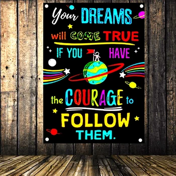 

Vintage Historical Quote Motivational Posters Flags & Banners Tapestry; Success Wall Art Inspired by Famous Leaders and Thinkers