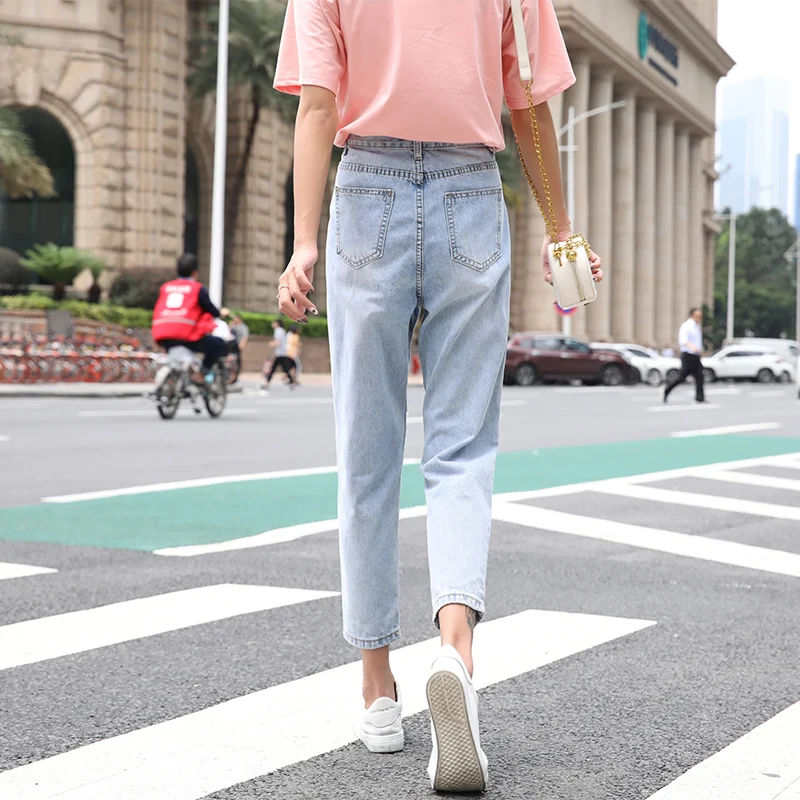 

Ripped jeans female nine minutes of pants in the summer of 2020 the new joker tall waist easy web celebrity thin cowboy