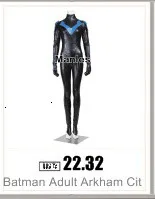 Бэтмен для взрослых и Arkham City»; костюм Nightwing костюм комбинезон Для женщин версия Хэллоуина Рождественский костюм женский Карнавальная одежда