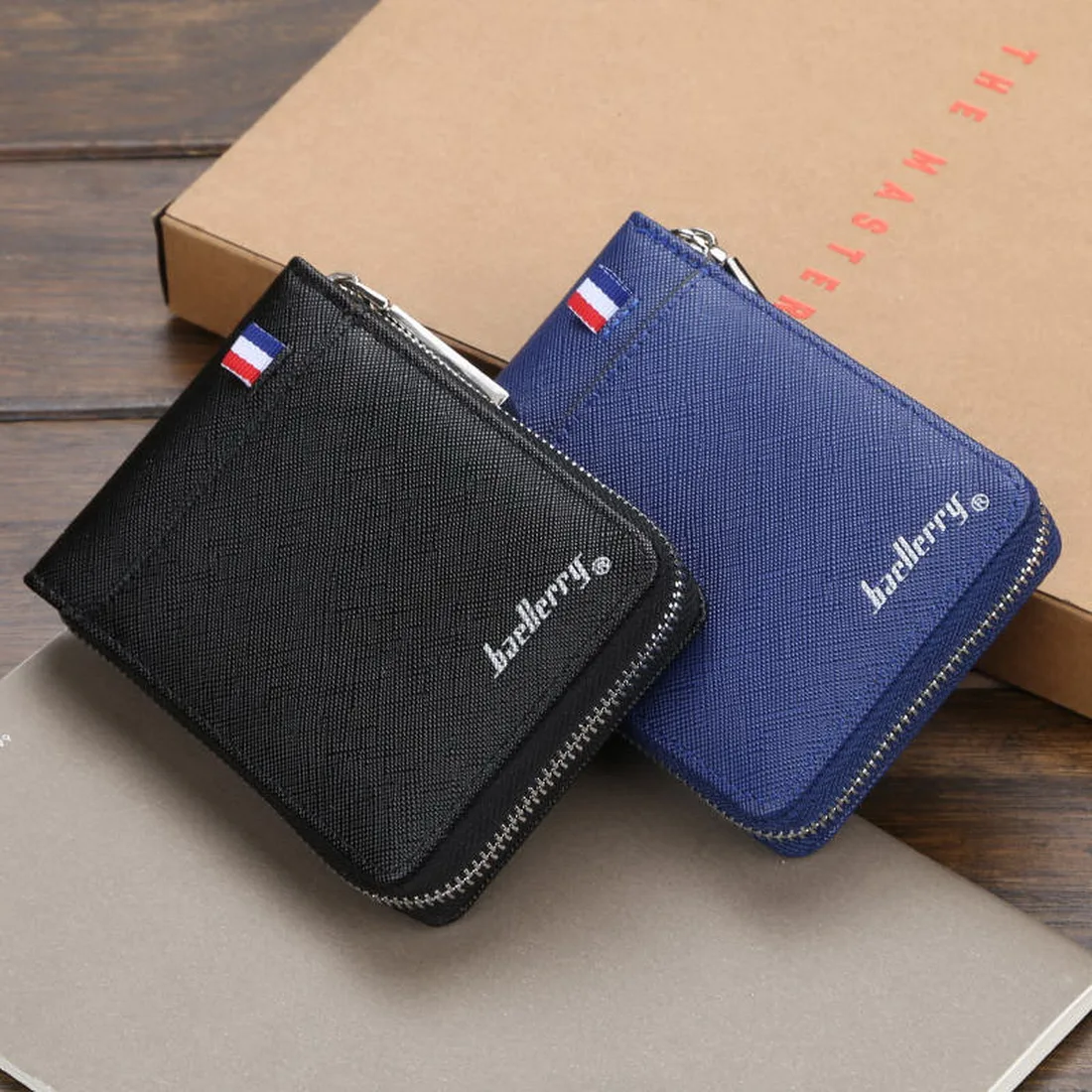 Cartera pequeña multifuncional para hombre, portatarjetas pequeño de PU con cremallera de negocios, monedero informal de alta calidad a la moda, novedad de 2021