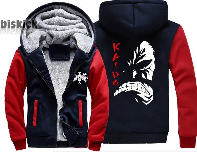Style 1 Asian size Kaido одна деталь сильнейшее создание одежда для мужчин wo мужчин трон теплое толстое пальто куртка зимняя теплая бархатная Толстовка Топ толстовки - Цвет: Style 1 Asian size