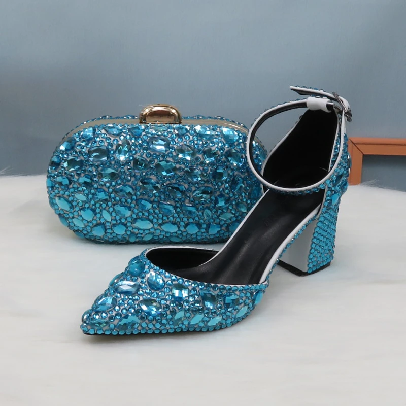 blue crystal sandals