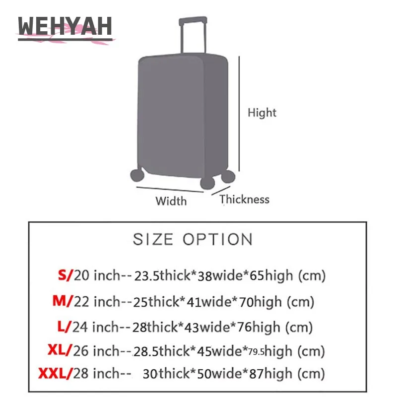 Wehyah прозрачный ПВХ водонепроницаемый 24 &quotЧехол для чемодана Чехлы путешествий