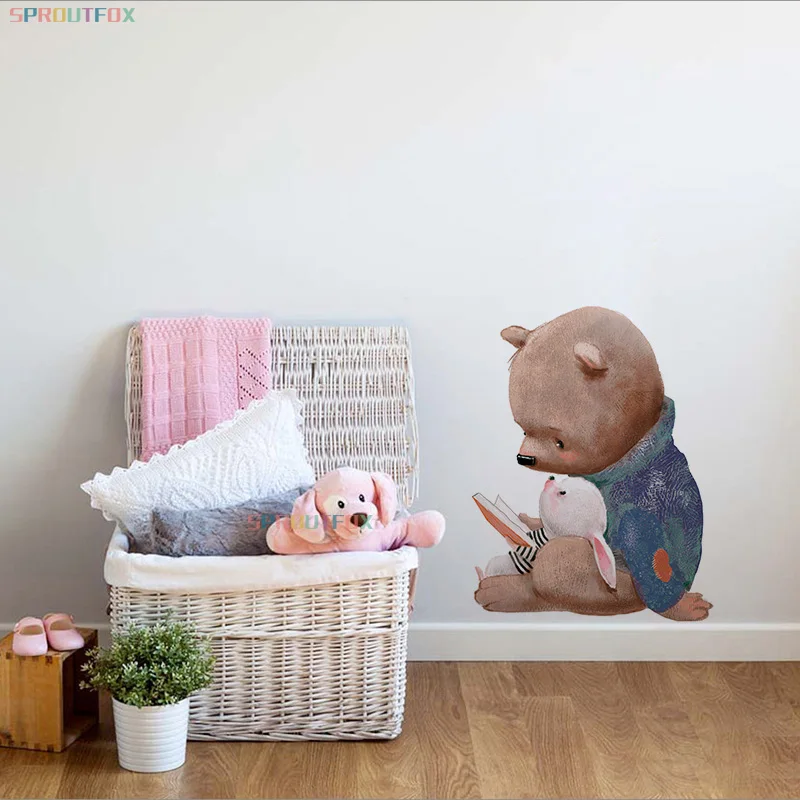 Bear 3D Wall Stickers Home Decor Living Room Decoration Wall Stickers For Kids Rooms