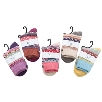 

5 Pairs Winter Ladies Tube Rabbit Wool Socks Thick And Warm In Autumn And Winter Comfortable And Breathable Socks For Female