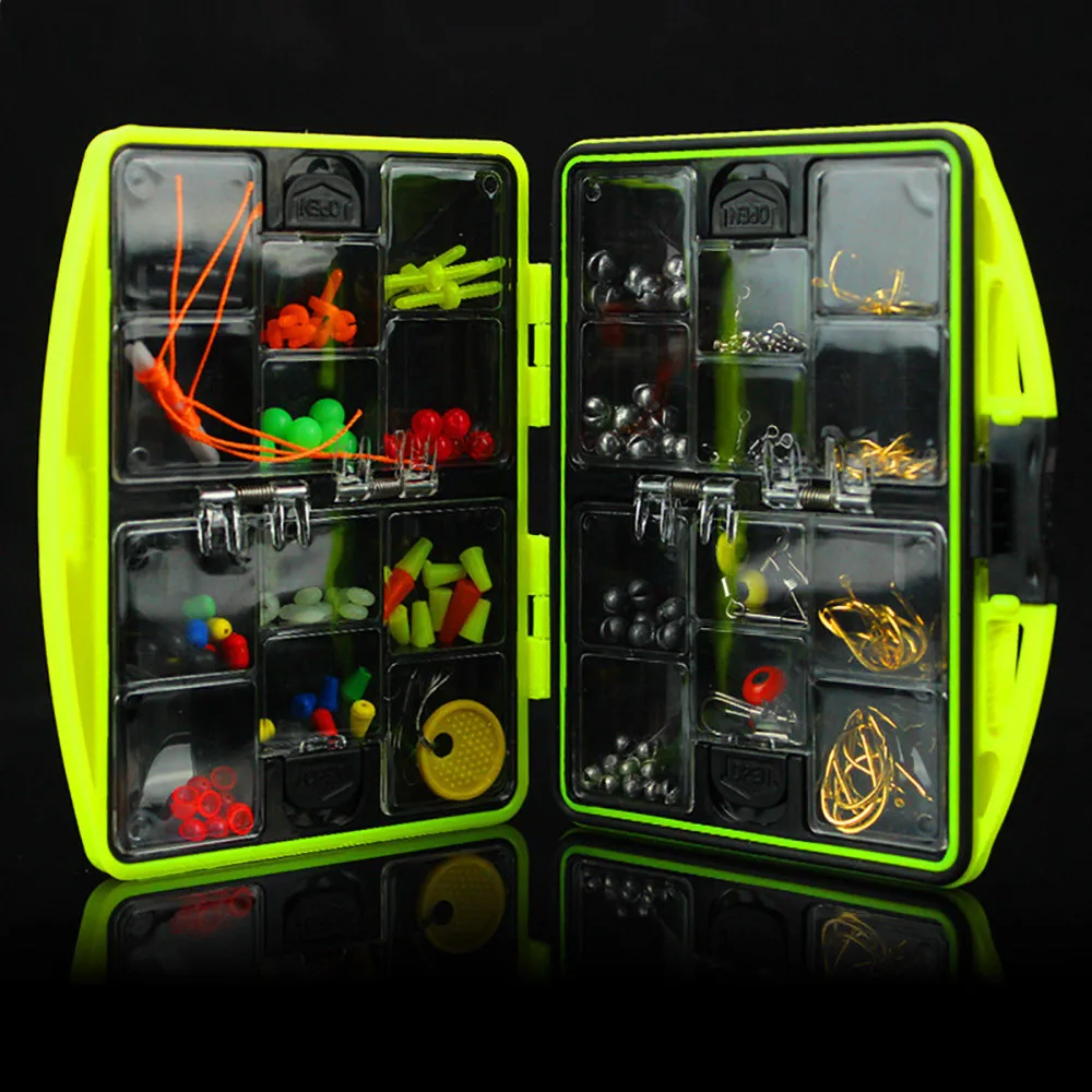 

Fishing Tackle Boxes Kit 24 Kinds Fishing Hooks Multifunctional Fishing Tackle Kit Hooks Spoon Sinker Accessories Box Tools Set