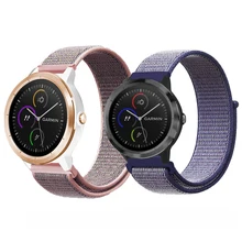 Нейлоновый тканый браслет для Garmin vivoactive3 music venu Forerunner 245 645 ремешок мягкий дышащий умный ремешок для часов