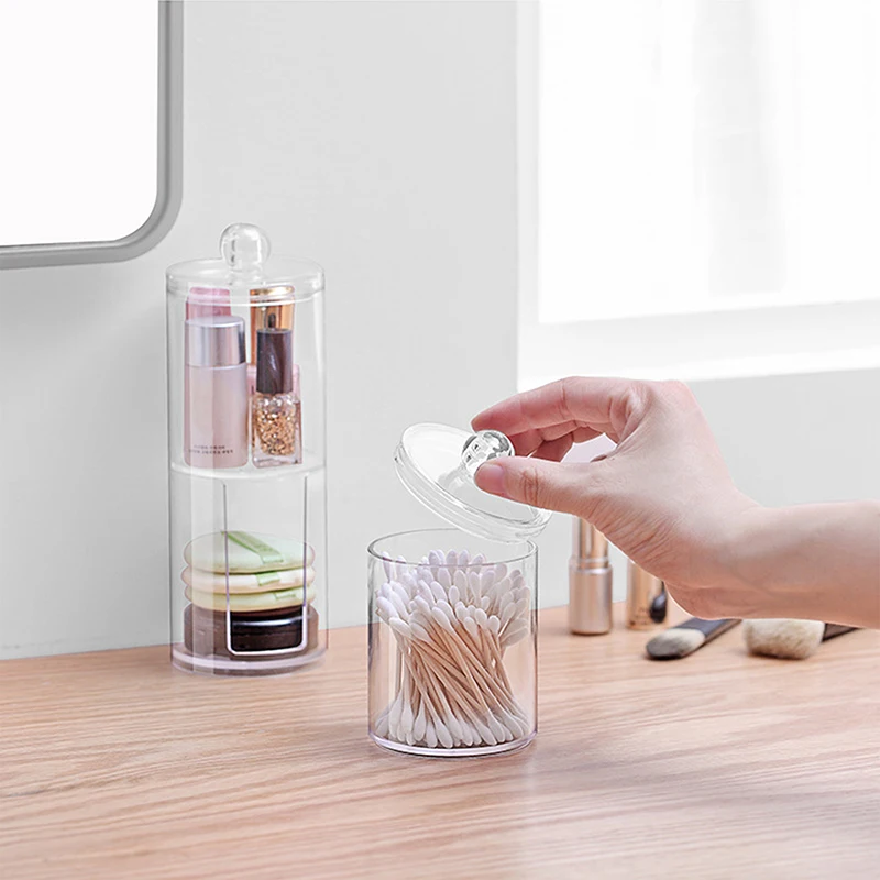 Cotton Swab Storage Box Makeup Organizer Bathroom Bedroom