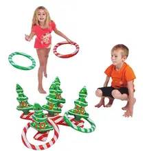 1 Набор, игрушка с кольцом, веселые рождественские игровые реквизиты Вечерние игры для детей, семьи, детские надувные игрушки