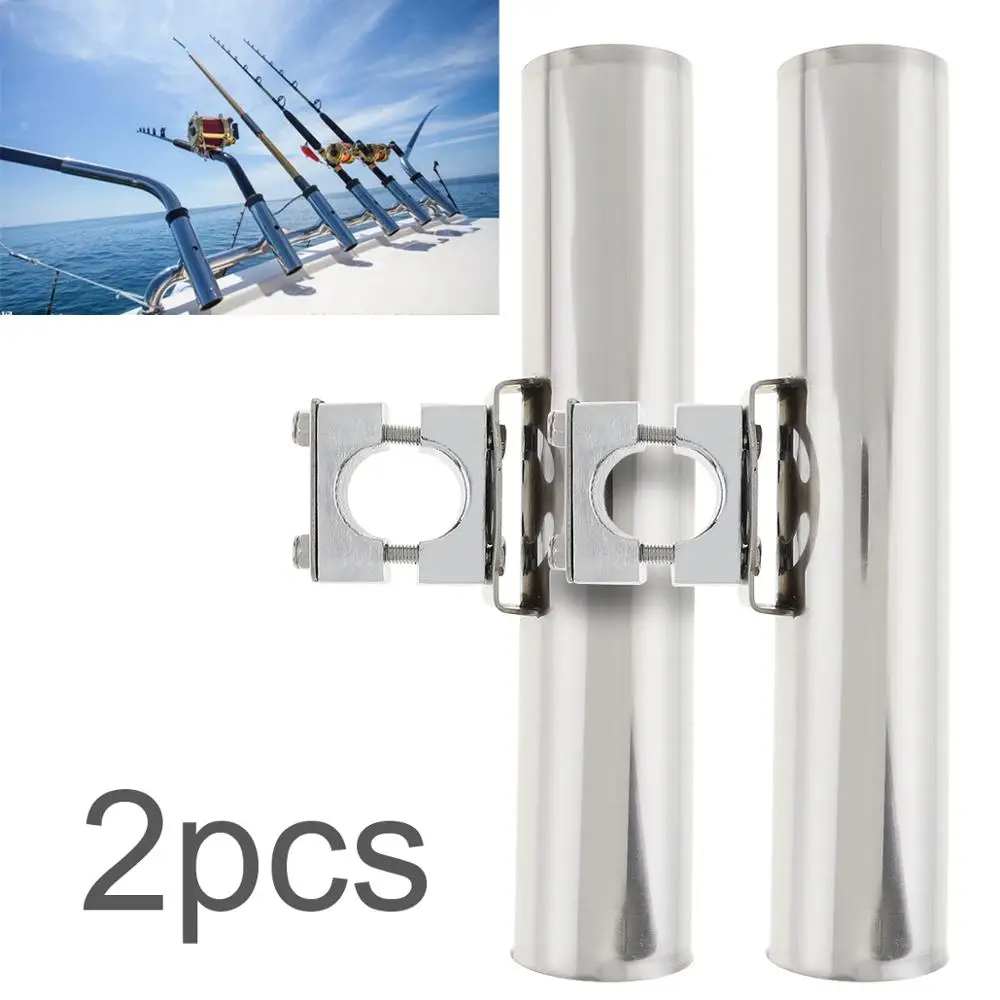 

2pcs/lot Stainless Steel Fishing Support Rod Stand Bracket Fishing Tackle Tool Adjustable Direction Rod Holder for Boat / Canoe