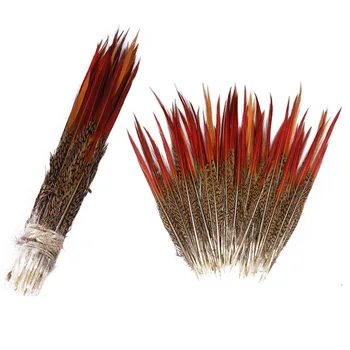 

100Pcs/Lot 5-30cm Natural Pheasant Tail Feathers For Crafts Red Plumas Carnival Clothing Sewing Accessories Home Party Feathers