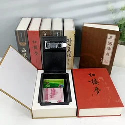 Livre Secret de quatre chefs d 'œuvre classiques chinois, coffre fort de sécurité caché, bijoux d'argent, serrure à combinaison en métal 