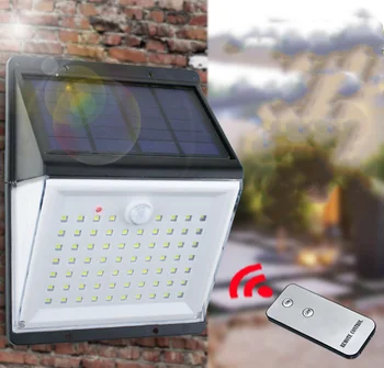 

88 LEDs Solar Light Power Motion Sensor Solar Light Voice Remote Control Garden Security Outdoor Yard Wall Lamp 1pcs With Contol