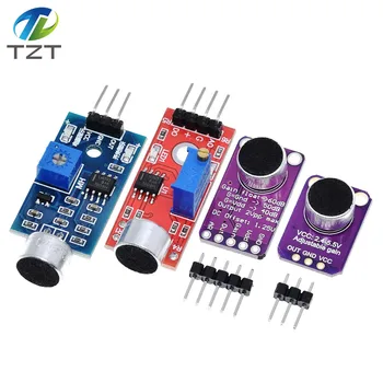 

TZT Sound sensor module sound control sensor MAX4466 MAX9814 switch detection whistle switch microphone amplifier For Arduino