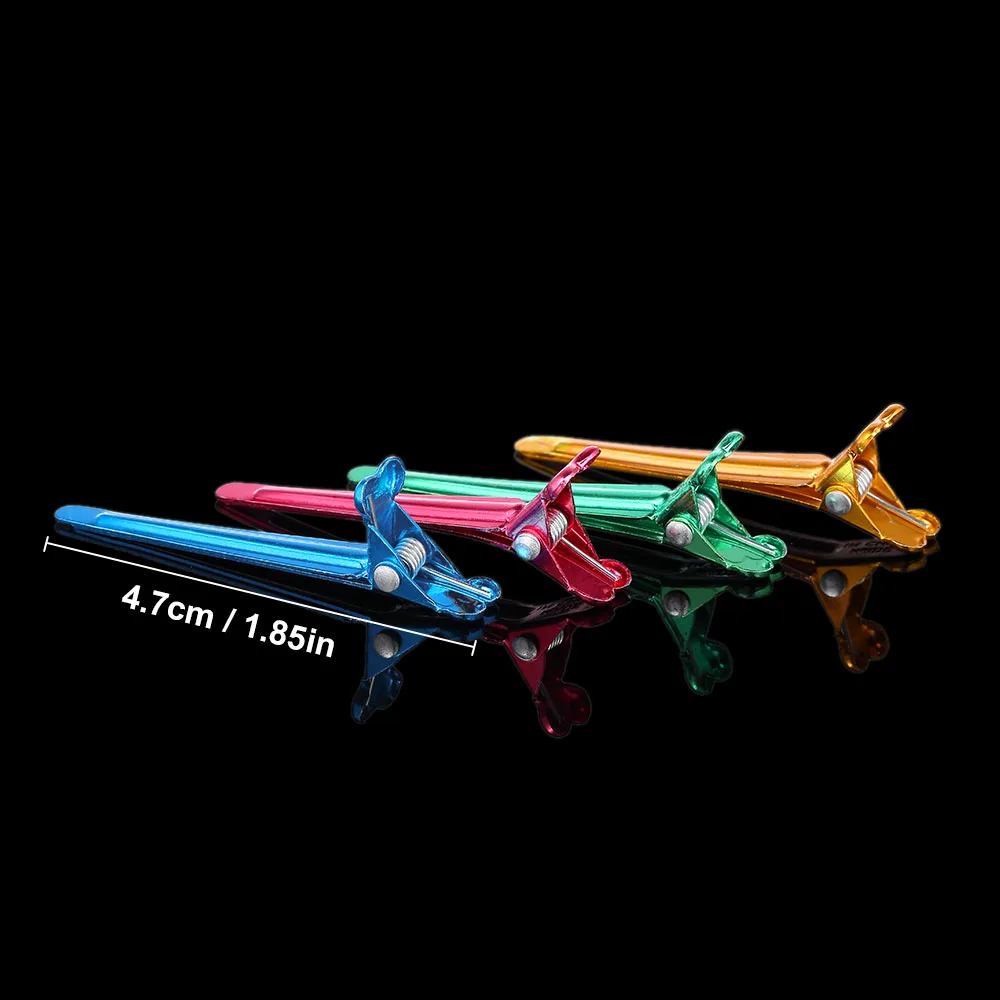 

Colorful Alligator Prong Hair Clips Steel Flat Single Hair Clamp Barrette for Bows DIY Accessories Hairpins Hair Styling Tools
