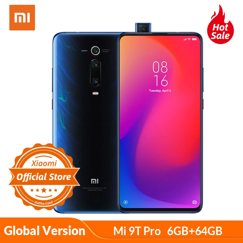 Смартфон Xiaomi Mi 9T pro 6 ГБ 64 глобальная версия Snapdragon 855 4000 мА/ч 39 дюйма экран Fingerprient