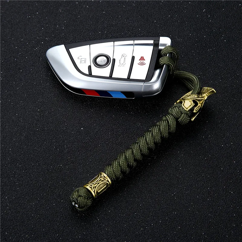 Porte-clés casque grec vert olive