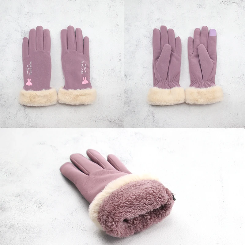 Женские перчатки с сенсорным экраном зимний ветрозащитный Теплый перчатки зимние женские черные полный палец Мотоциклетные Перчатки
