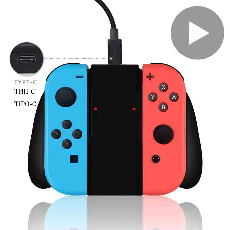 regel Bijdrage leven Opladen Dock Grip Voor Nintendo Nintend Schakelaar Vreugde Con Joycon  Charger Controller Nintendoswitch Joyicon Controle Accessoires Base -  AliExpress Consumentenelektronica