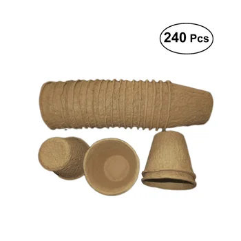 

240pcs Seedling Starter Trays Seedling Kit Biodegradable Pots Eco-Friendly Nursery Seedling Plates