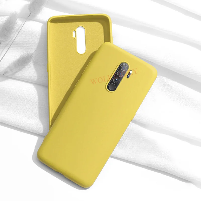 Yellow Жидкий силиконовый чехол для Xiaomi Redmi Note 8 7 6A K20 Pro mi A3 A2 A1 mi 8 9 se Lite 9t pro cc9e Гладкий Мягкий противоударный чехол - Цвет: Yellow