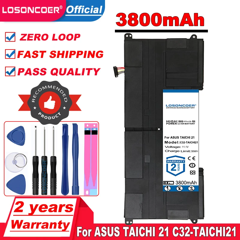 Топ бренд 100% новый 3800mAh C32 TAICHI21 Аккумулятор для ноутбука ASUS ультрабук TAICHI 21 в