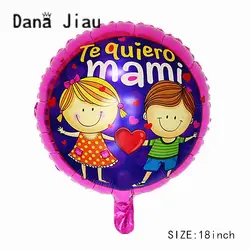 18 дюймов День матери фольга день мая мультфильм девочка и мальчик Любовь Мама солнце цветок испанский воздушный шар шили декоры игрушка