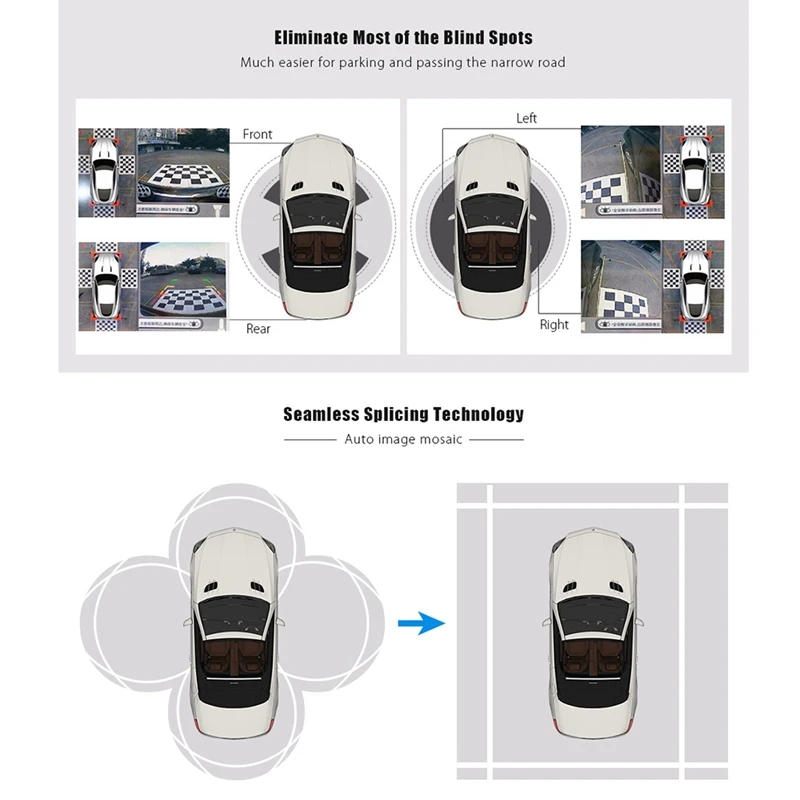 3D Car Dvr Surround View System 360 Driving Aerial View System Car Camera 1080P Dvr G-Sensor