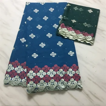 

New Nigerian Swiss Voile Lace In Switzerland High Quality African Swiss 100% Cotton Lace Fabric Stoned Holes For Dress Sewing
