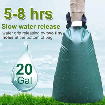 

15 Gallon Tree Watering Bag Garden Plants Drip Irrigation Bags Slow Release Hanging Dripper Bag Reusable Agricultural Water Bags