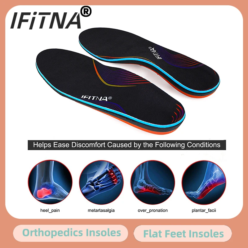 Flat Feet Orthotic Inserts with Arch Support Best Insoles for Plantar