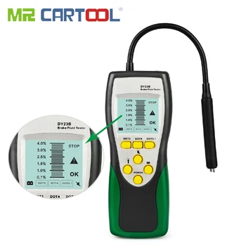 

Mr Cartool Free Shipping Brake Fluid Tester for Car Oil Inspection Goose Neck LCD Display DOT3 DOT4 DOT5 Auto Diagnostic Tools