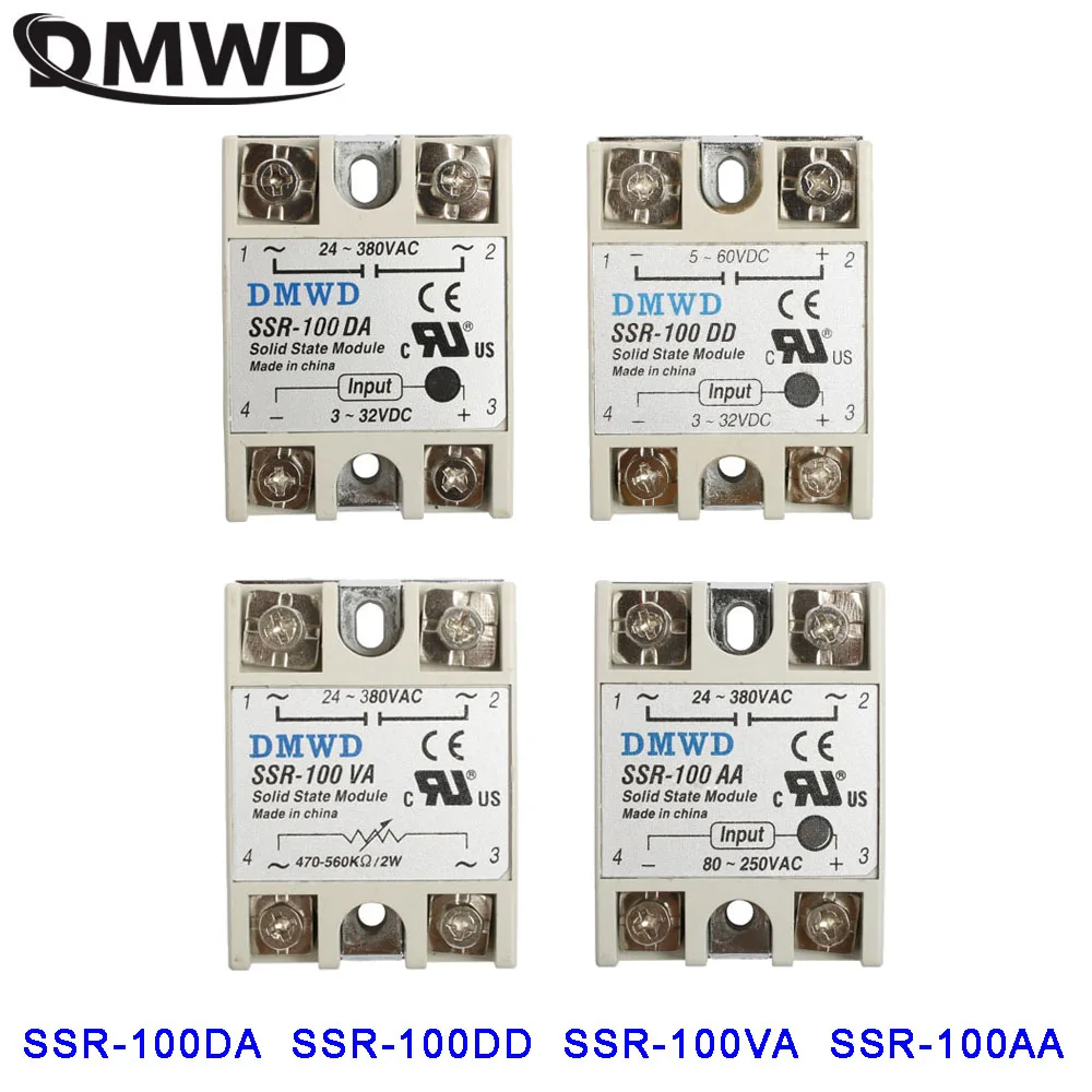 Промышленный твердотельный релейный модуль 100A DMWD VA DA AA SSR DD SSR-100 1 2 4 | Обустройство