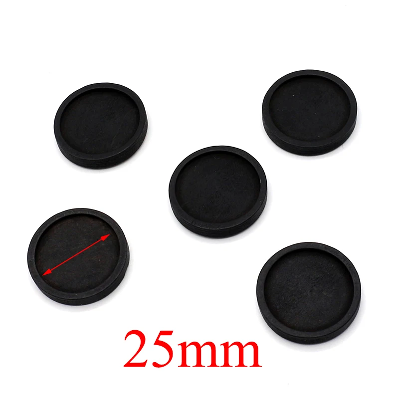 black 25mm 10 шт. дерево кабошон настройки подвески Цепочки и ожерелья пустая Камея основа подвески Лотки для изготовления ювелирных изделий 12/20/25/30 мм внутренняя Размеры - Цвет: black 25mm