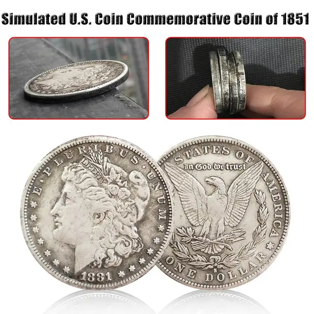 1878-1904 USA Morgan Silver Dollar $1 Commemorative Coins Copy pure copper Old Craft collection 2